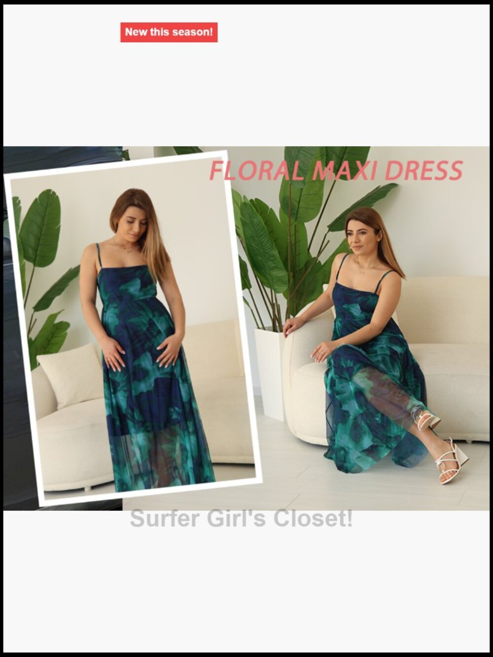 Spaghetti Strap Smocked Backless Mesh Maxi Dress Flowy Boho Wedding Guest - Picture 7 of 7